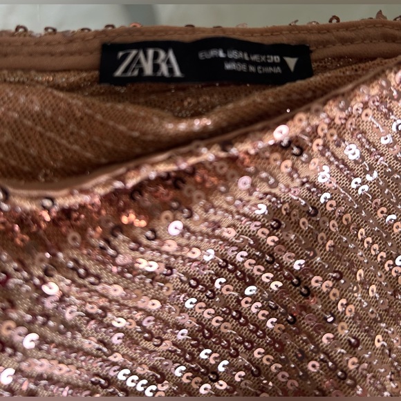 Zara, Rose Gold, sparkly sequin top - Picture 3 of 3